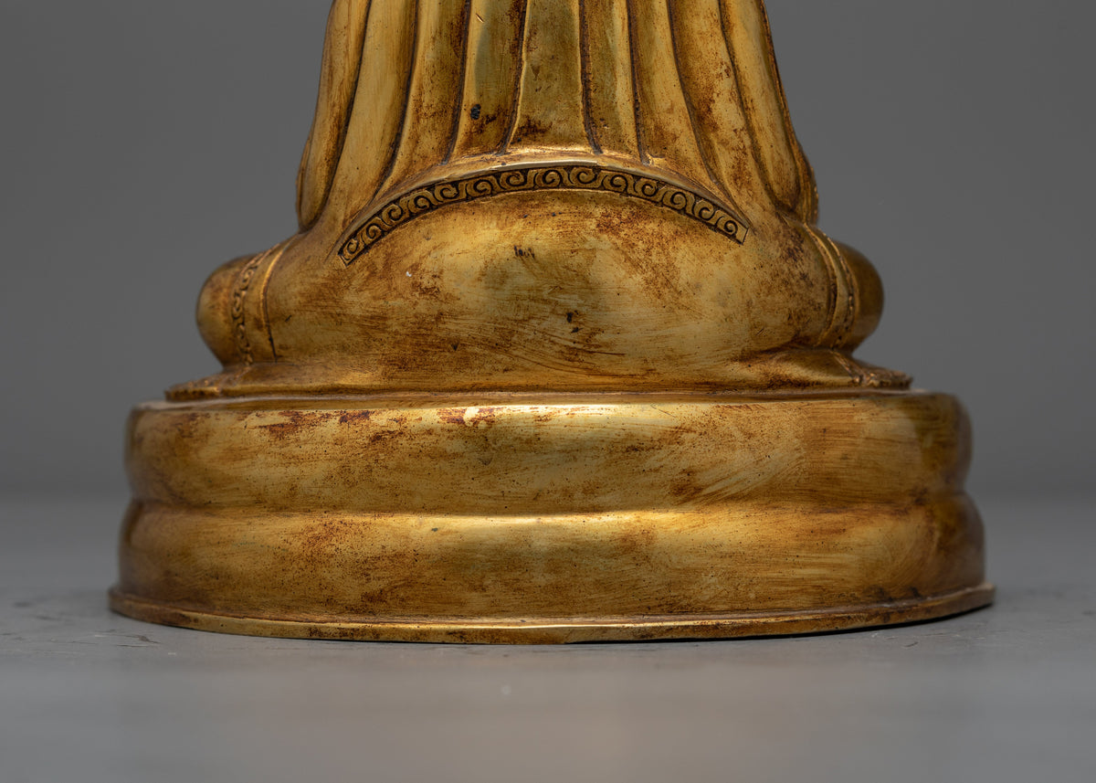 Kagyu Guru Marpa Gold-Gilded Statue | A Symbol of Foundational Buddhist Teachings