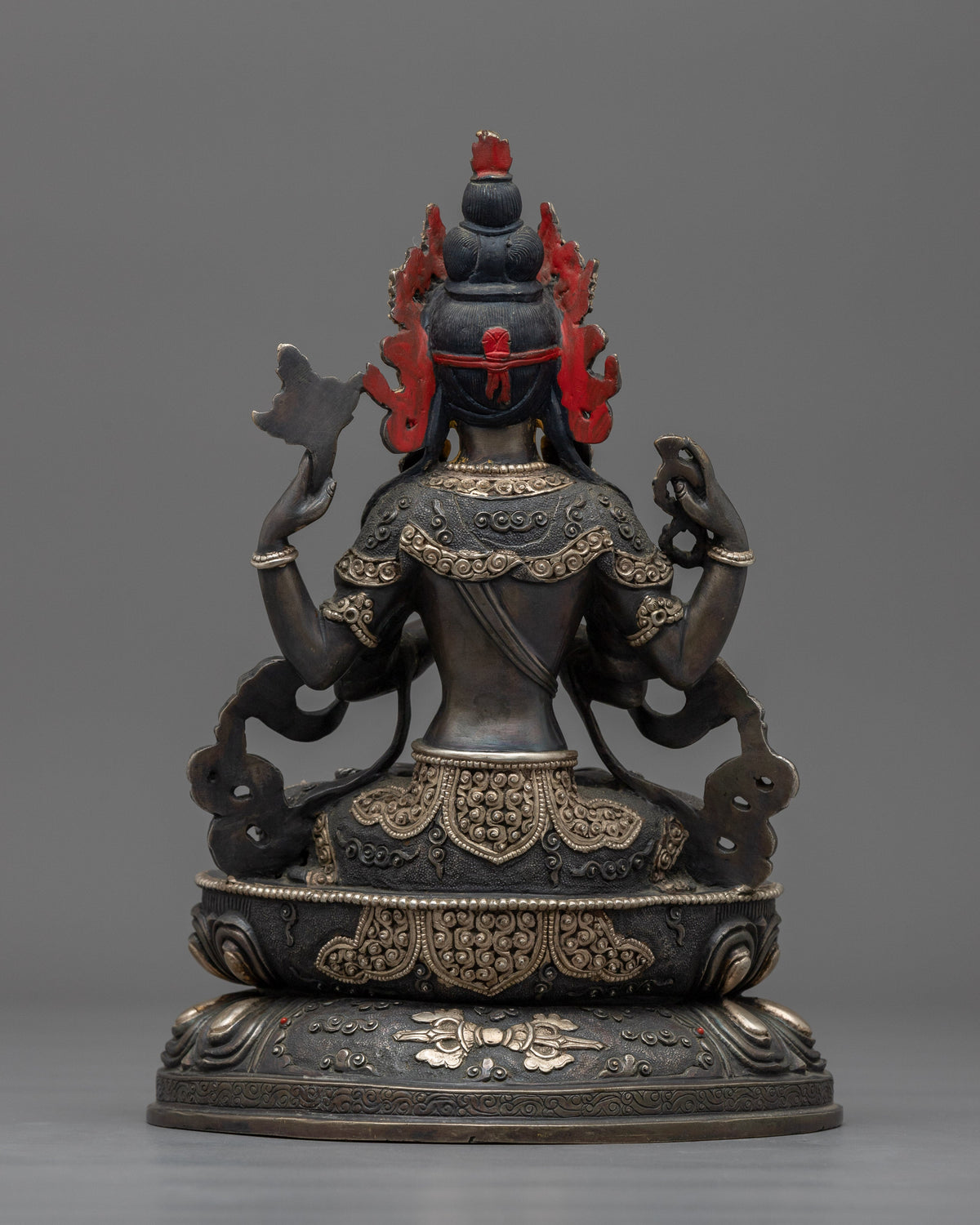Chenrezig Silver-Plated Figurine | Radiant Guardian of Compassion