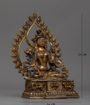 White Tara Antique Touch Statue | Essence of Tranquility and Longevity