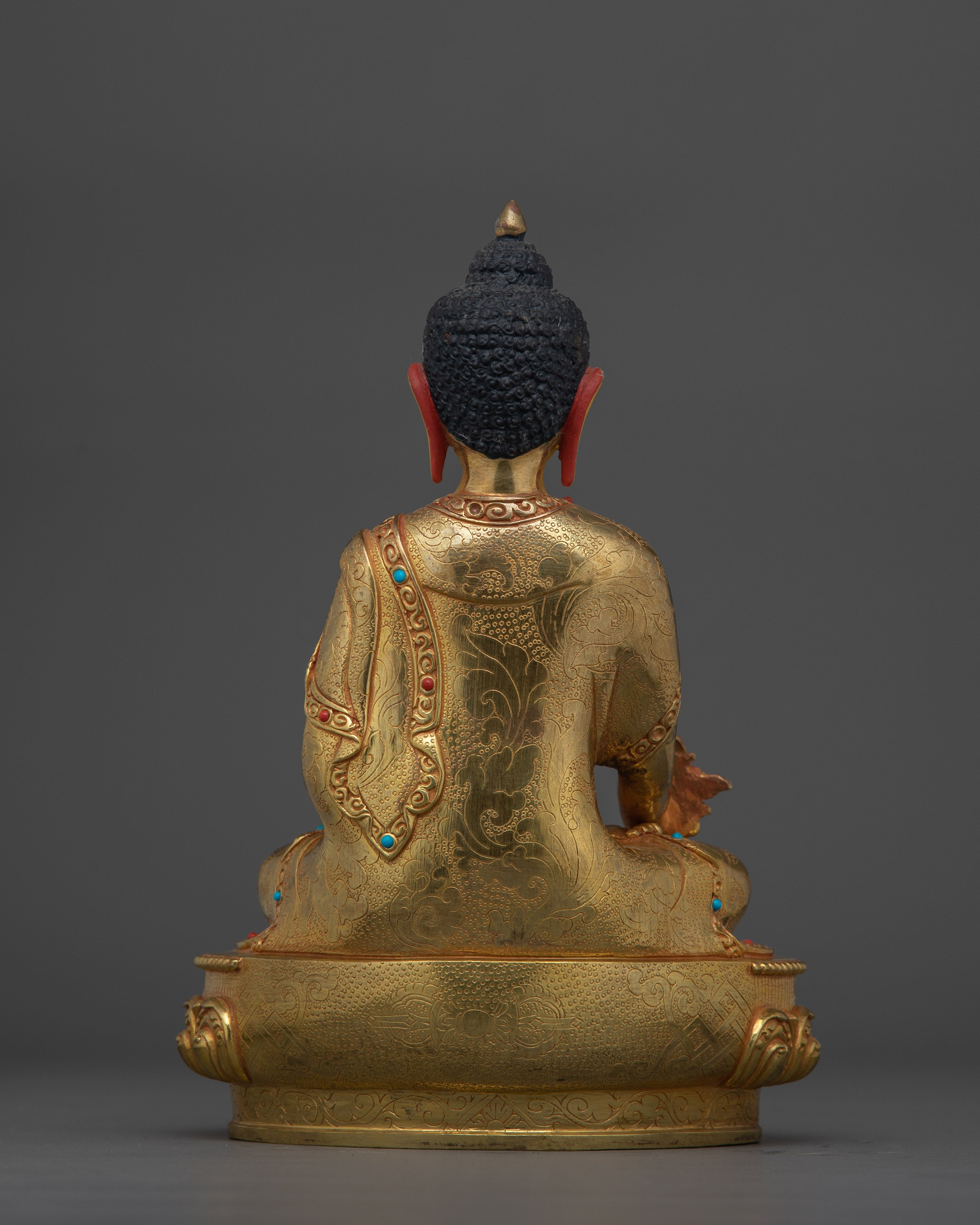 24K Gold Gilded Handmade Three Buddha Statue Set | Symbolizing  Harmony, Enlightenment, and Healing