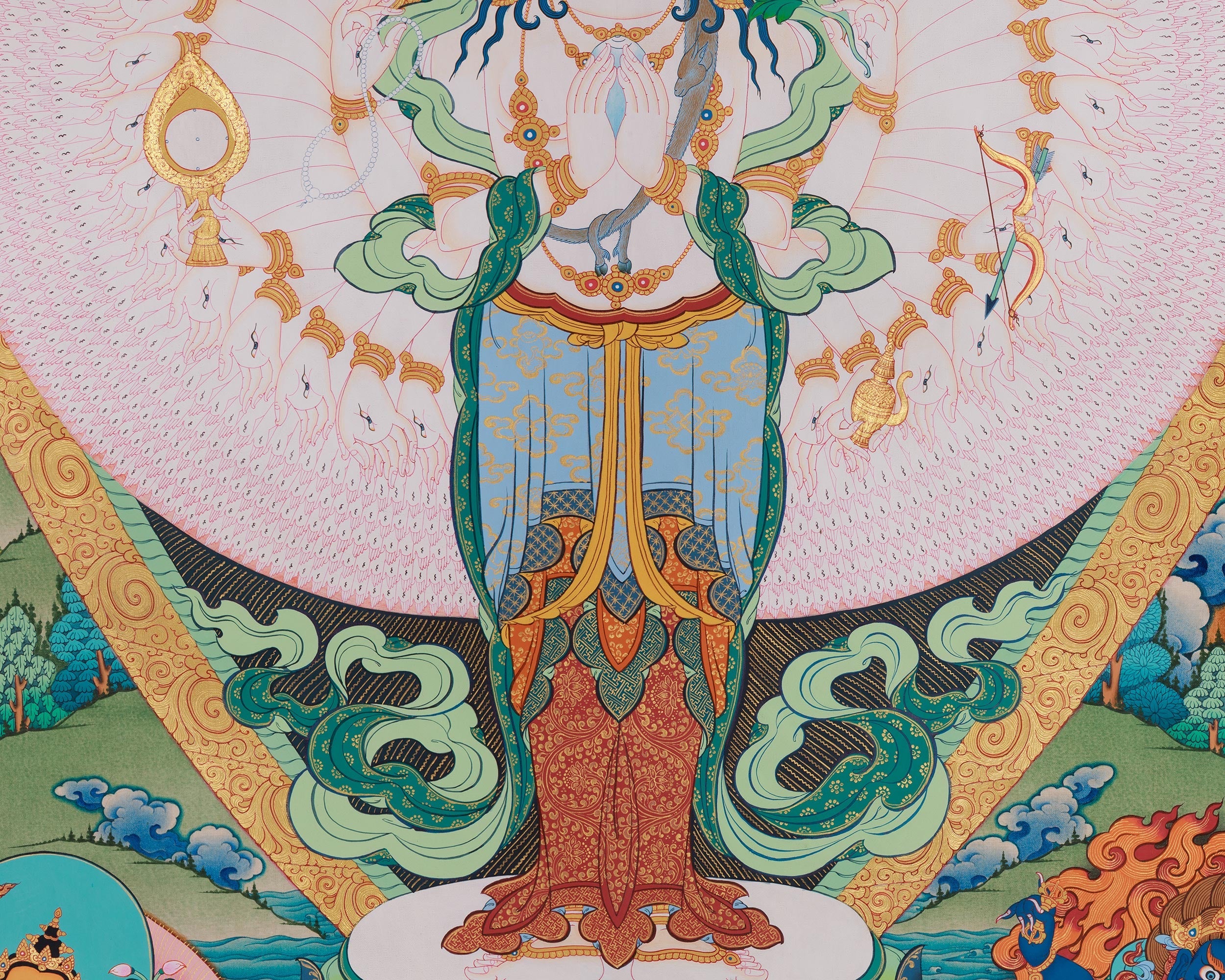 1000 Armed Chenrezig With Other Deities | Infinite Compassion and Enlightenment