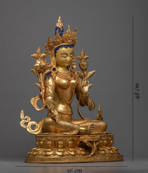 handcrafted-green-tara-statue