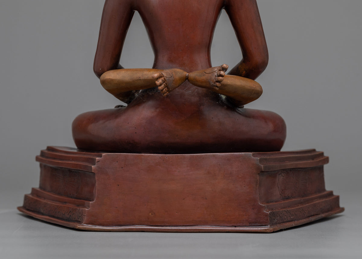Adi-Buddha Samantabhadra and Consort | Trantic Unity in Oxidized Copper