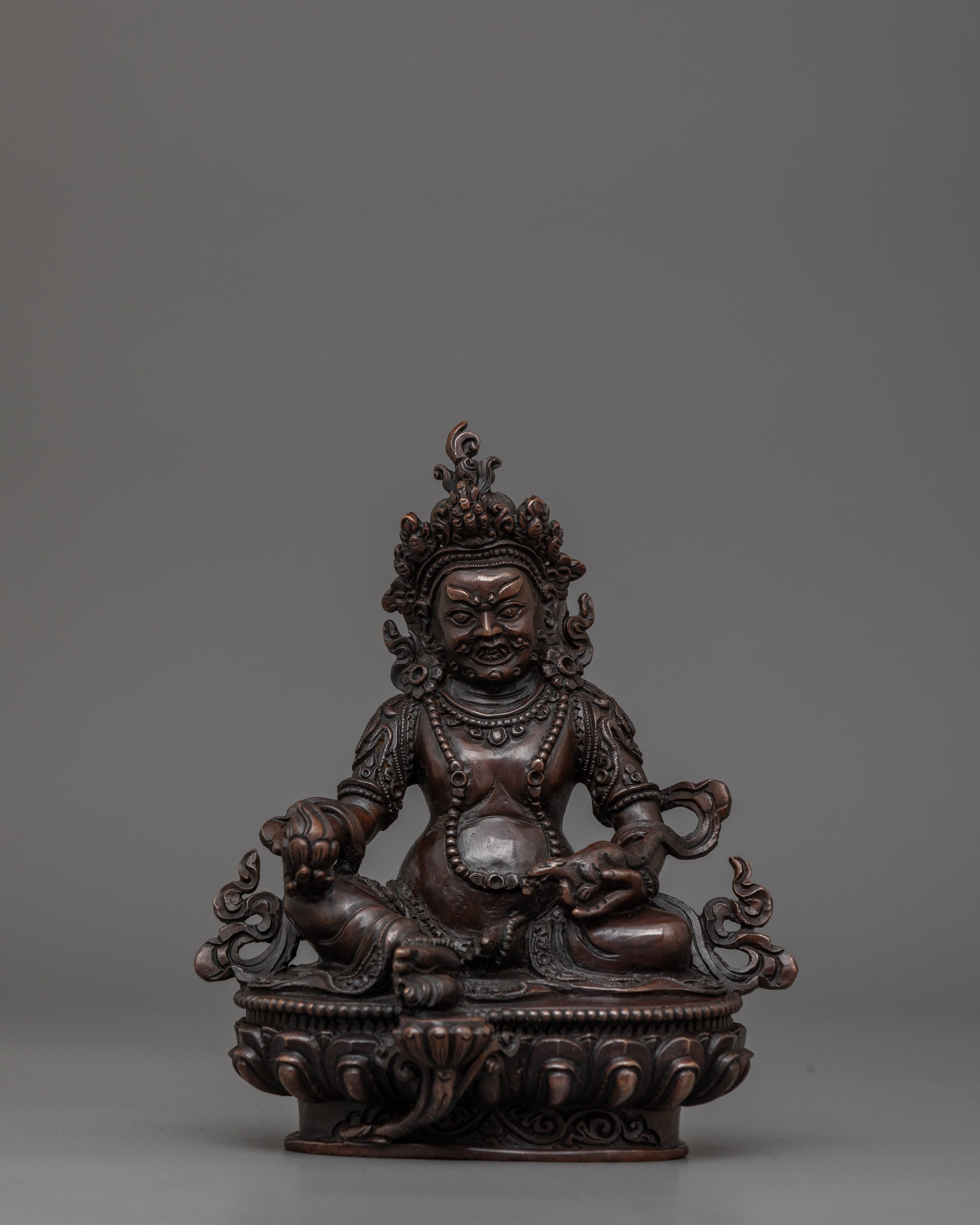 Tibetan Dzambhala Buddhist Deity Statue 