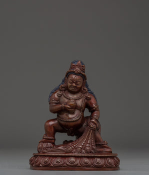 Oxidized Copper Black Dzambhala Statue