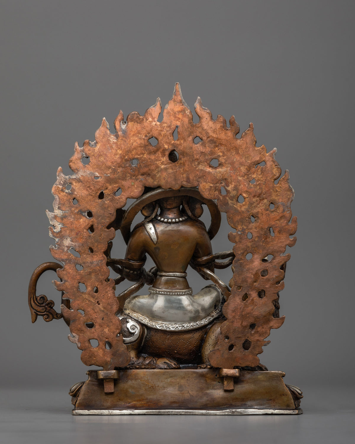 Simhanada Chenrezig Avalokiteshwara Statue | Silver-Plated Bodhisattva of Compassion