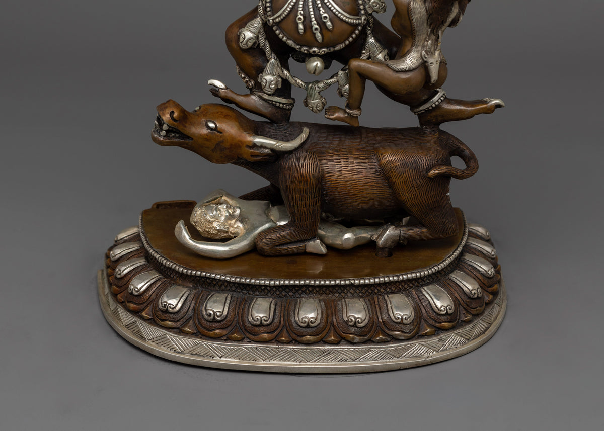 Wrathful Deity Dharmaraja Yama Statue | Embodiment of Compassion