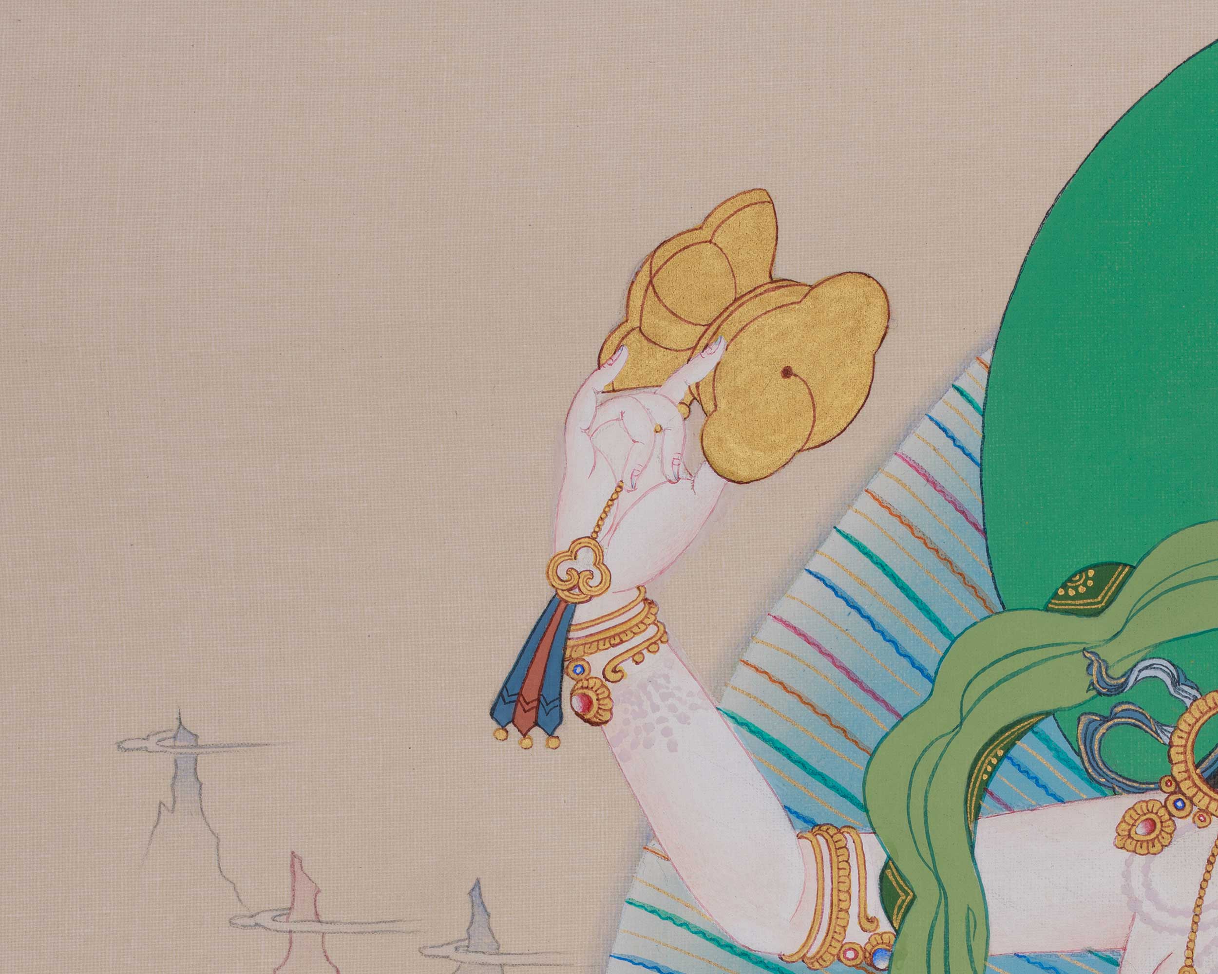 Sacred Machig Labdron Thangka | Emanation of Wisdom and Fearlessness