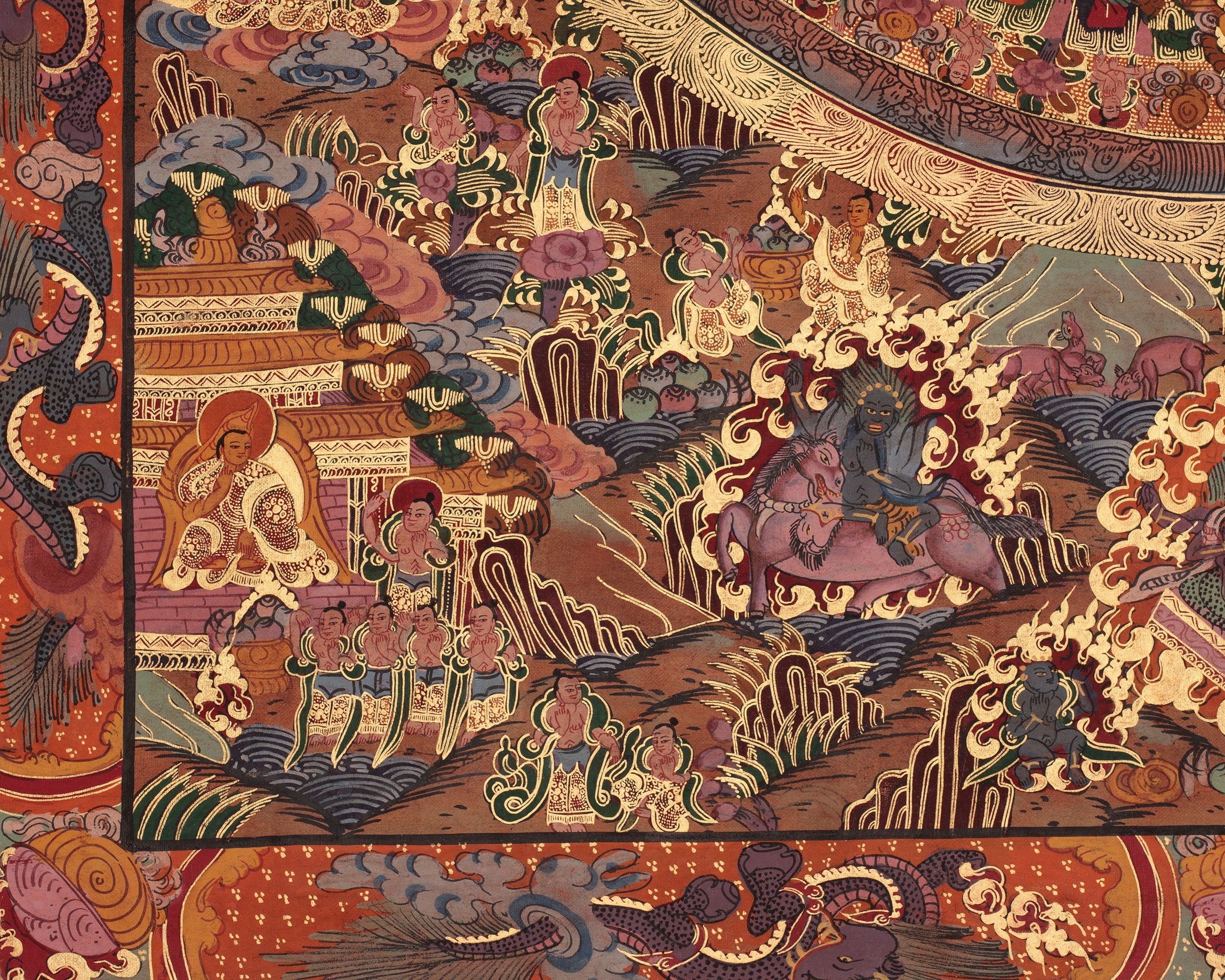 Buddha Mandala Thangka Painting | Himalayan Artwork of Wisdom, Peace, and Awakening
