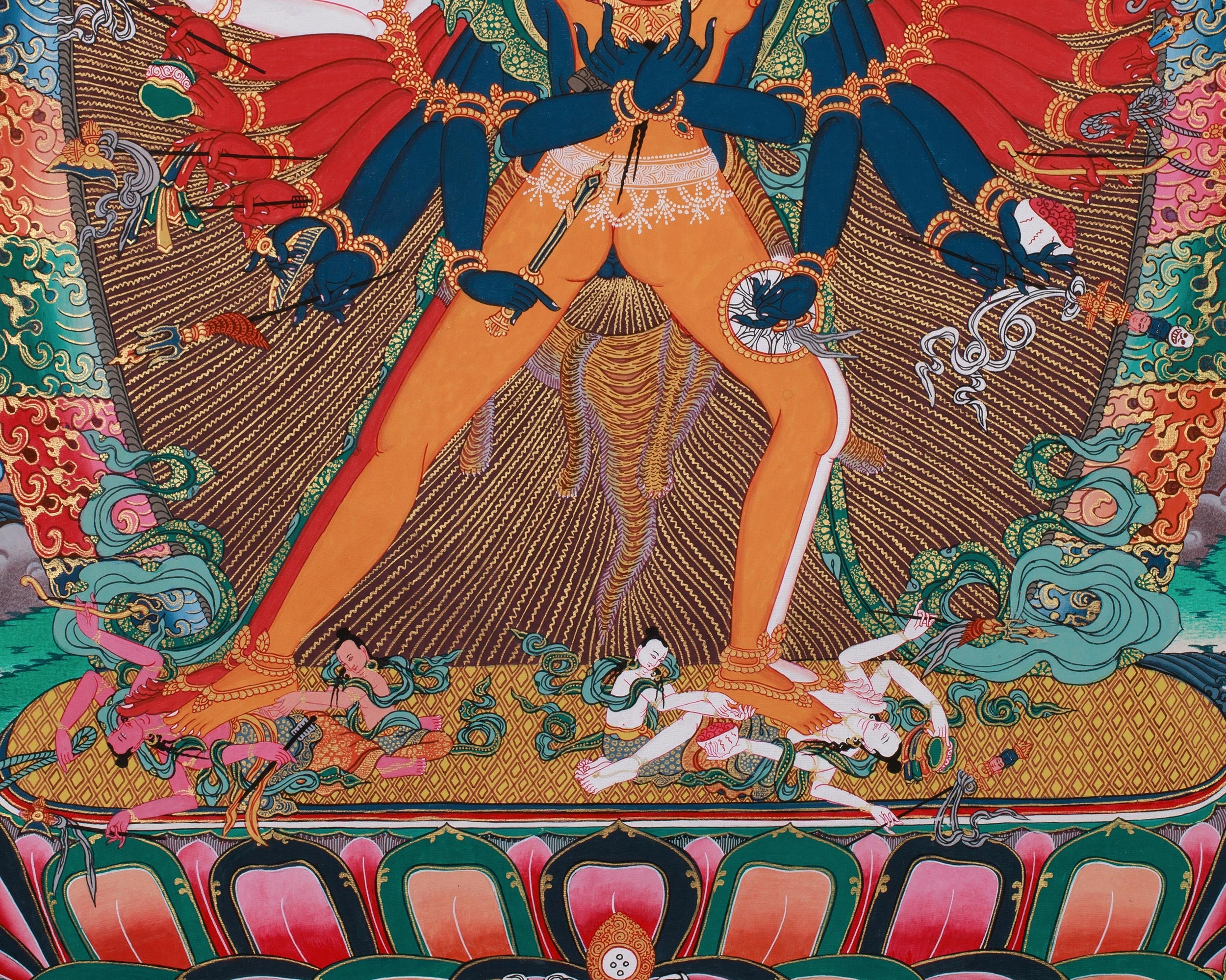 Kalachakra Tantric Deity Thangka | Divine Union and Spiritual Transformation