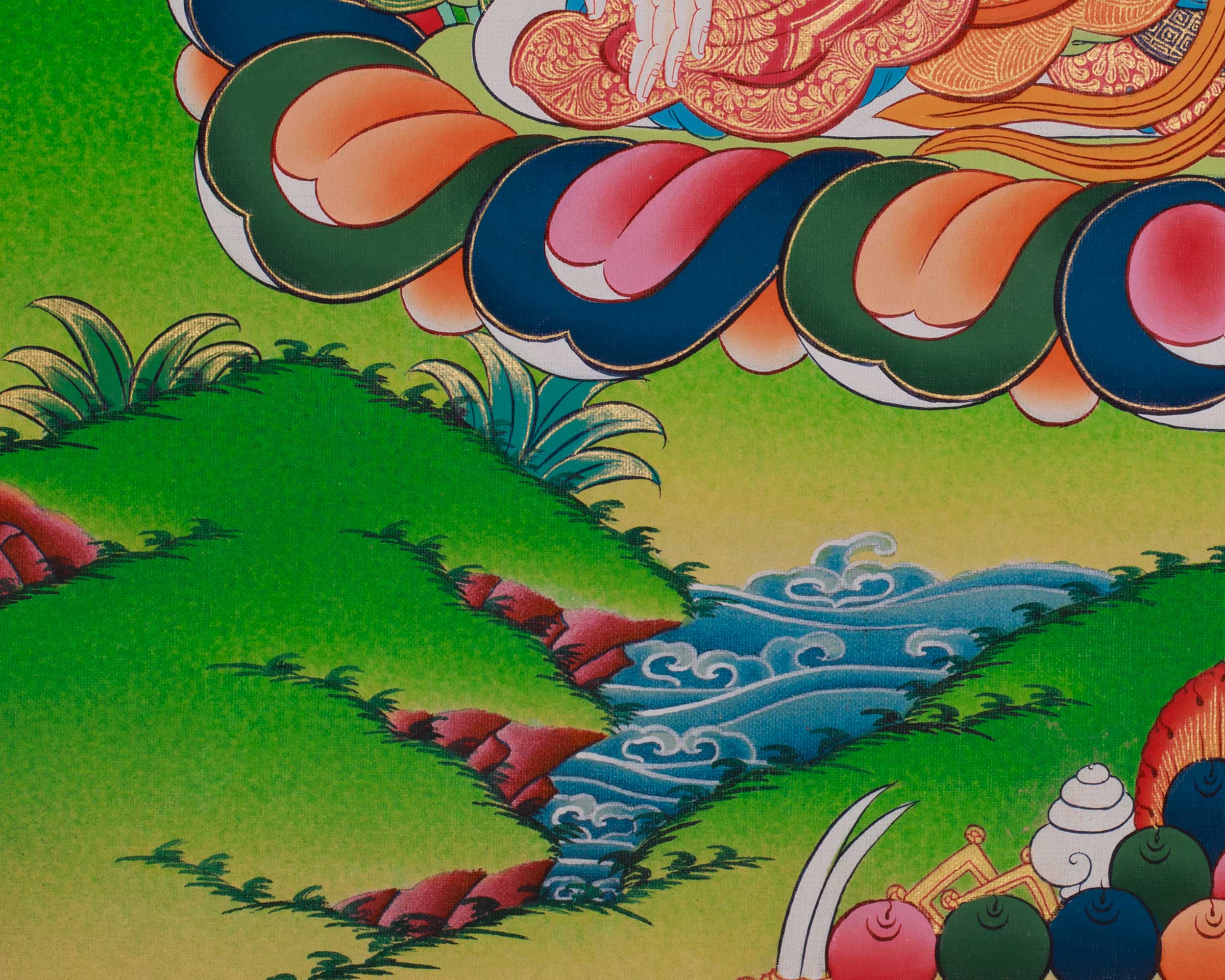 Himalayan Thangka of White Tara | Seven-Eyed Deity | Tibetan Buddhism