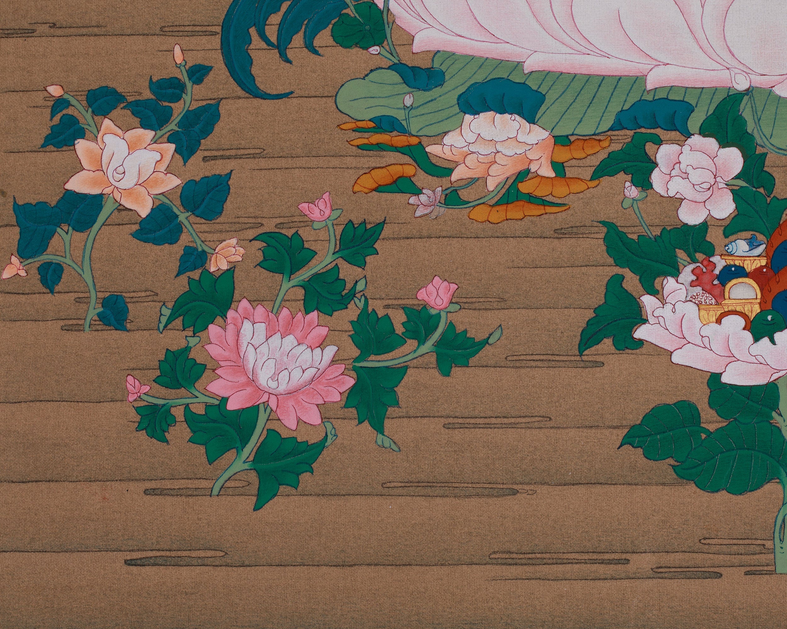 Traditional Saraswati Thangka | Goddess of Wisdom, Music, and Knowledge