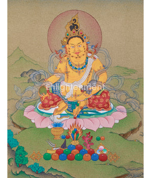 Traditional Dzambhala Thangka 