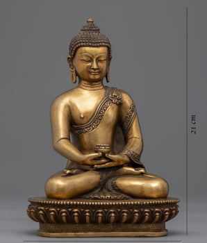 Buddha Amitabha Prayer Statue From Nepal | Himalayan Artwork of Nepal