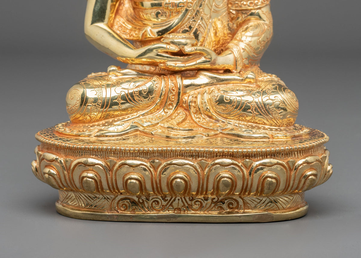 Amitabha Buddha Spiritual Sculpture | Gold Plated Buddhist Statue