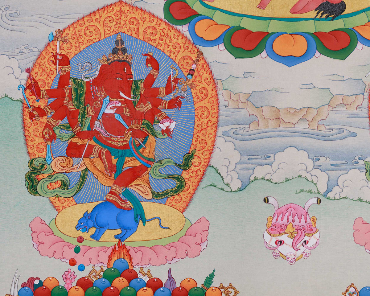 Sacred Dakini Kurukulla Thangka | Tibetan Semi-Wrathful Deity