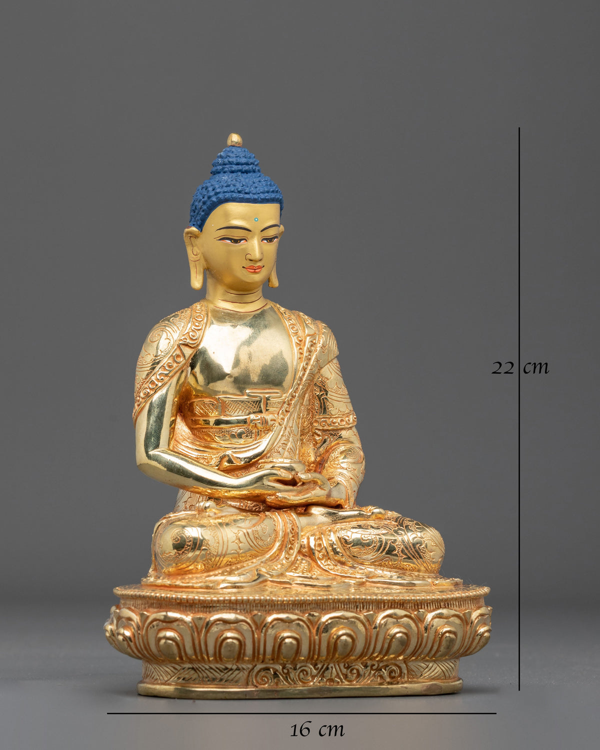 Amitabha Buddha Spiritual Sculpture | Gold Plated Buddhist Statue