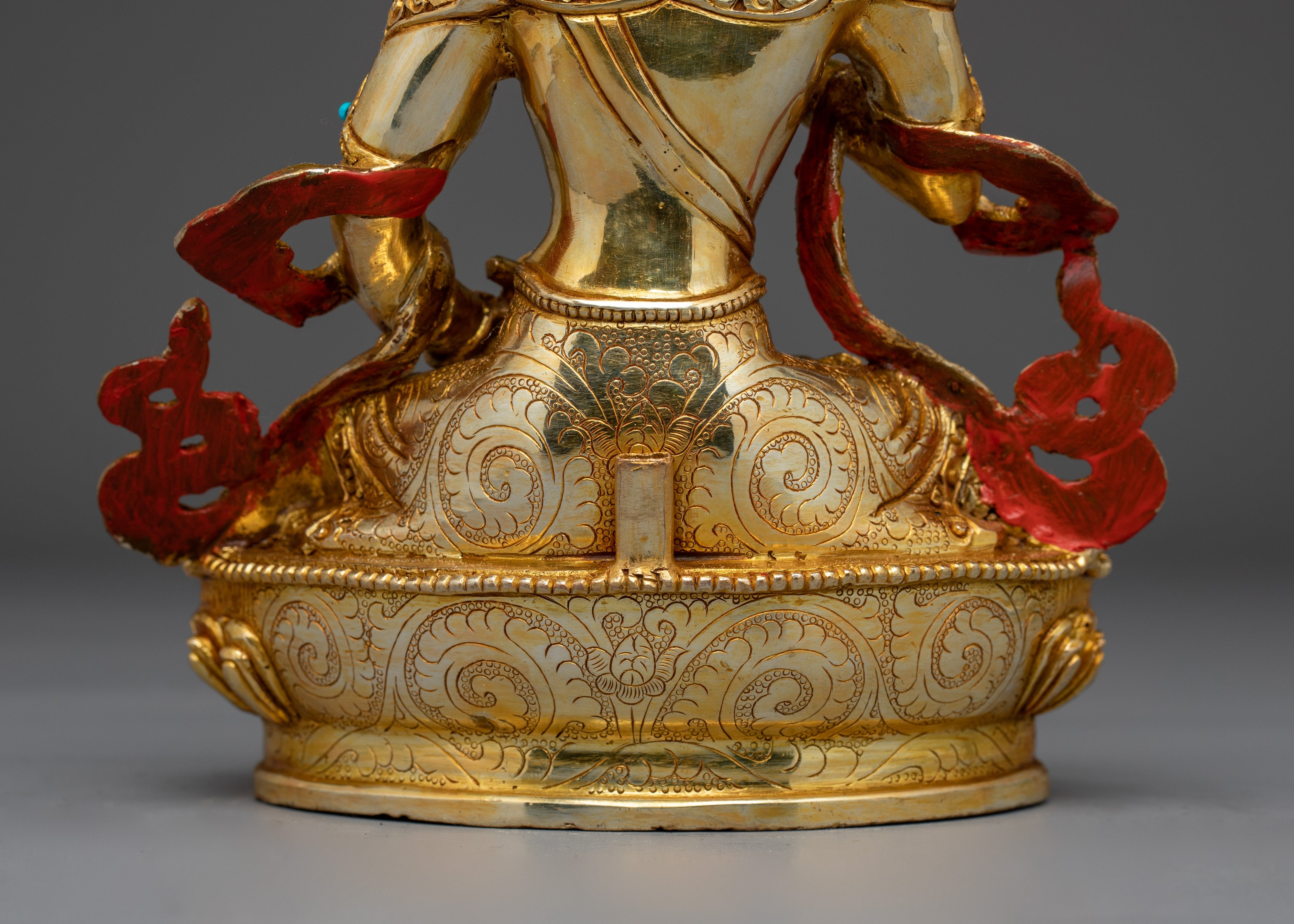 Vajrasattva Gold Gilded with Gemstones Statue | Symbol of Purification and Inner Peace