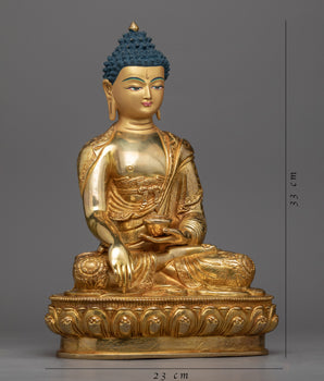 Namo Shakyamuni Buddha Sculpture for Meditation | Traditional Tibetan Style Buddhist Statue