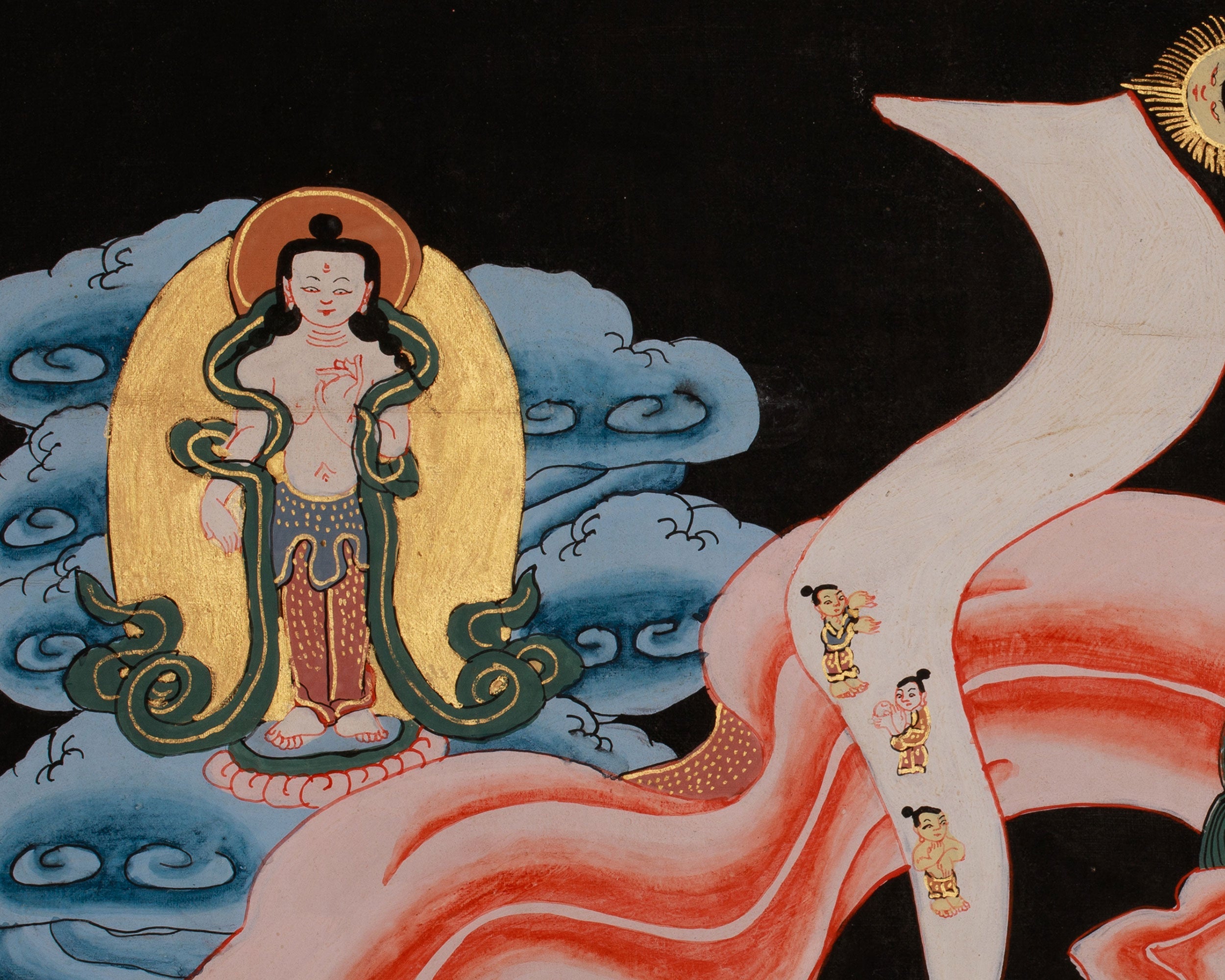 Sacred Wheel of Life Art | Bhavachakra Thangka | Tibetan Artwork