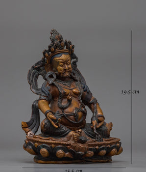 Dzambhala Small-Darken-Oxidized Statue | Symbol of Prosperity