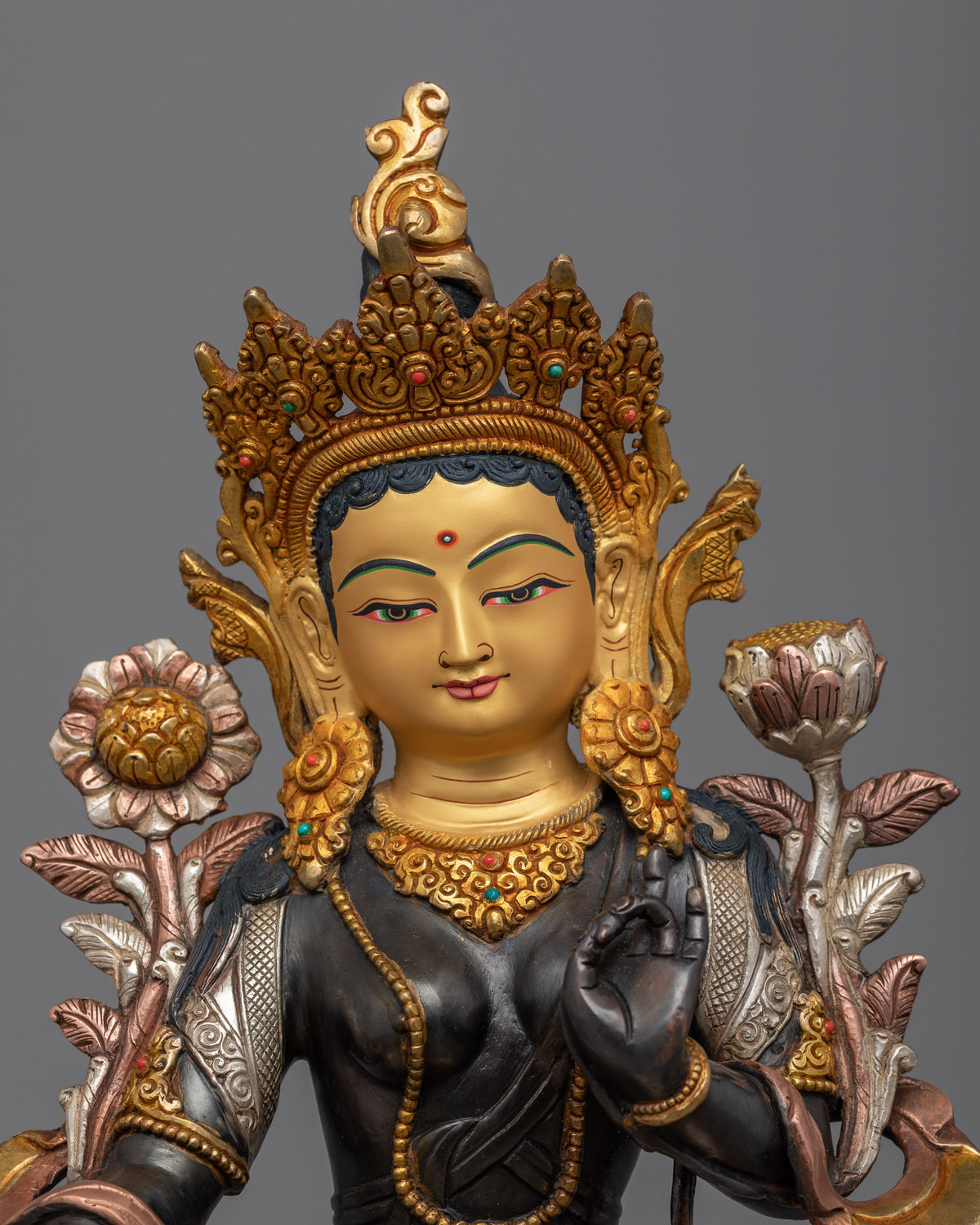 Green Tara Kadampa Statue | Female Buddha Of Compassion