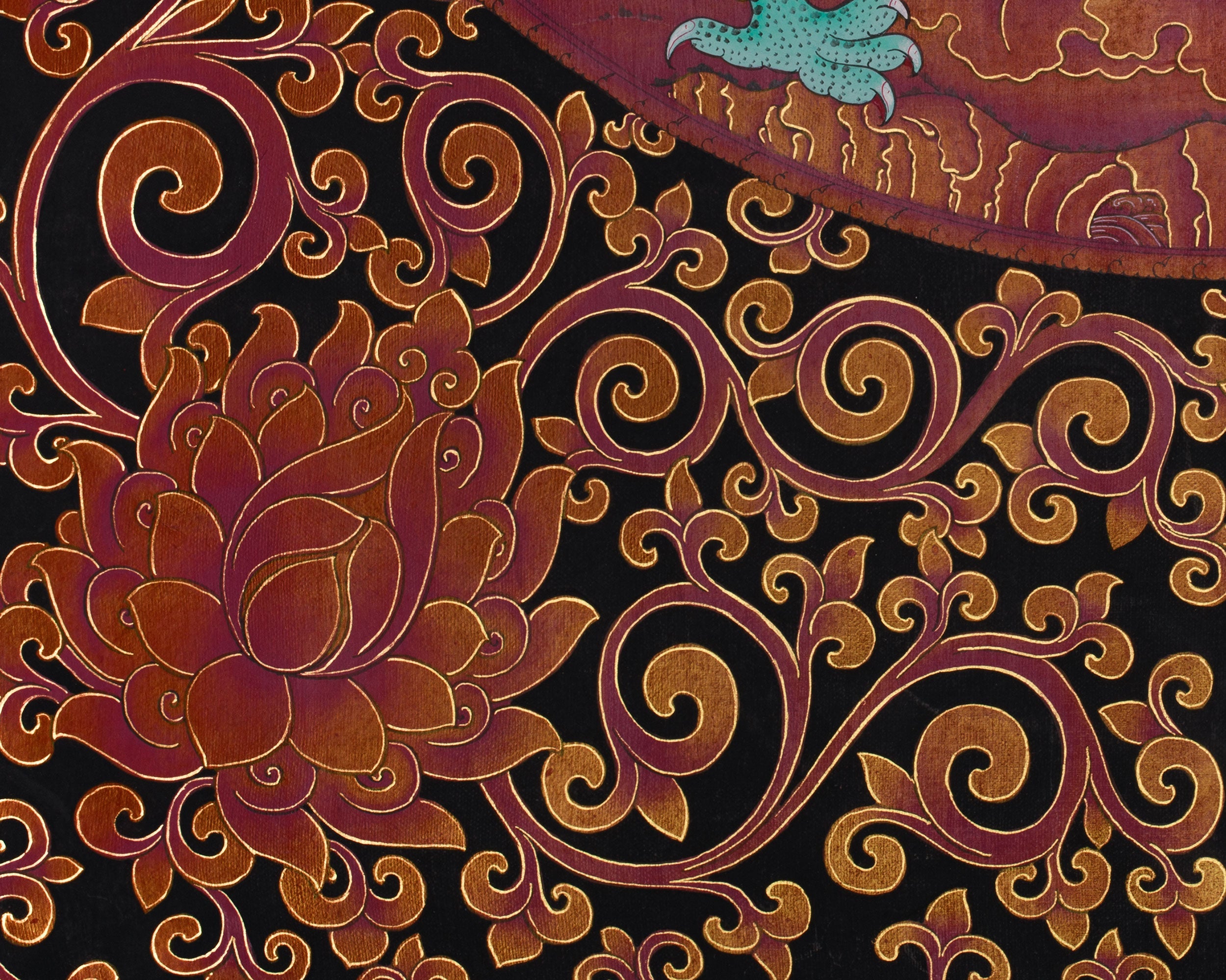 White Dzambhala Thangka | Deity of Wealth, Protection, and Spiritual Abundance