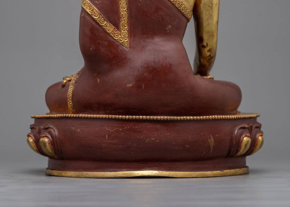 Serene Shakyamuni Buddha Oxidized Copper Statue | A Timeless Beacon of Enlightenment
