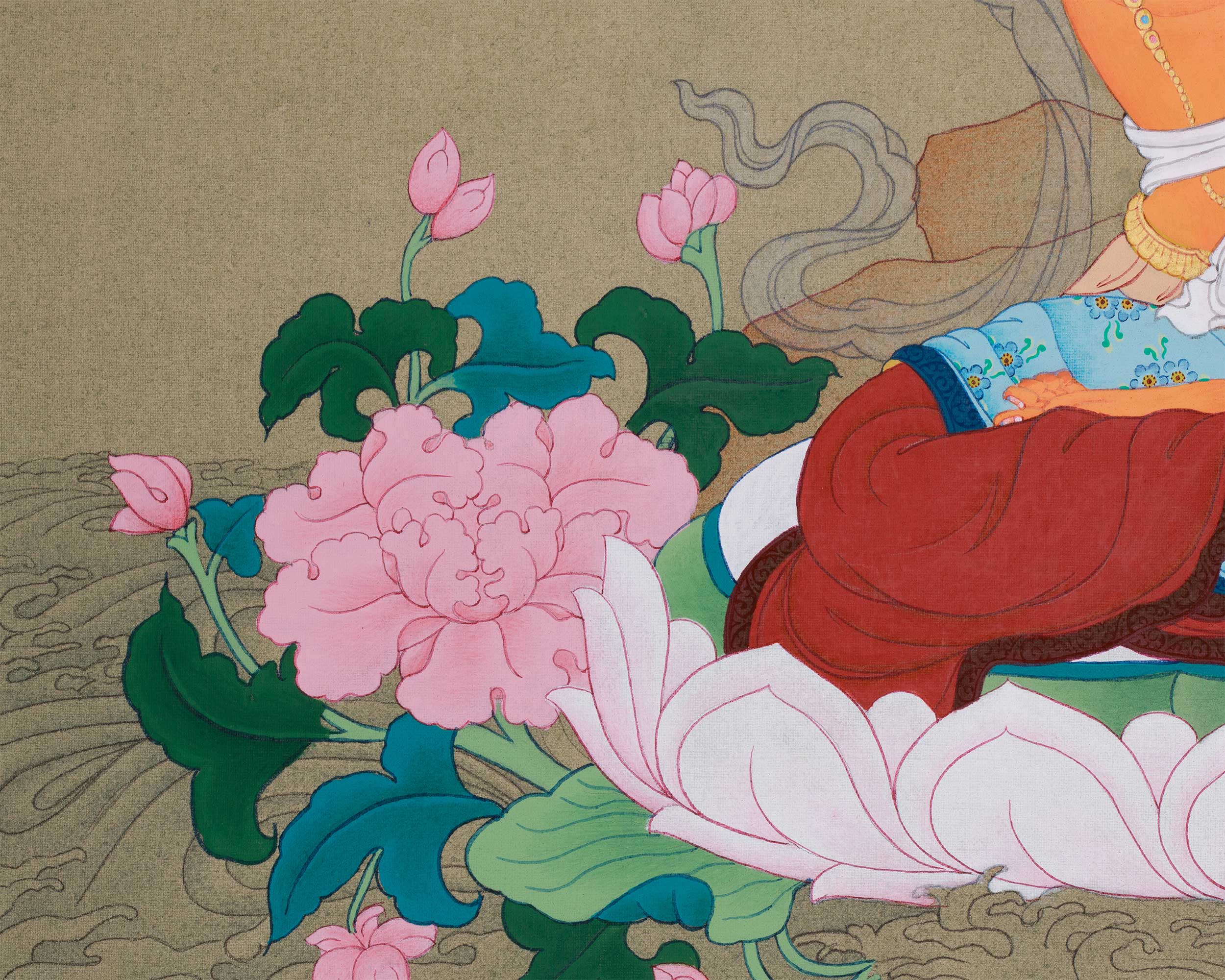 Manjushri Bodhisattva Painting | The Wisdom Deity in Tibetan Buddhist Art