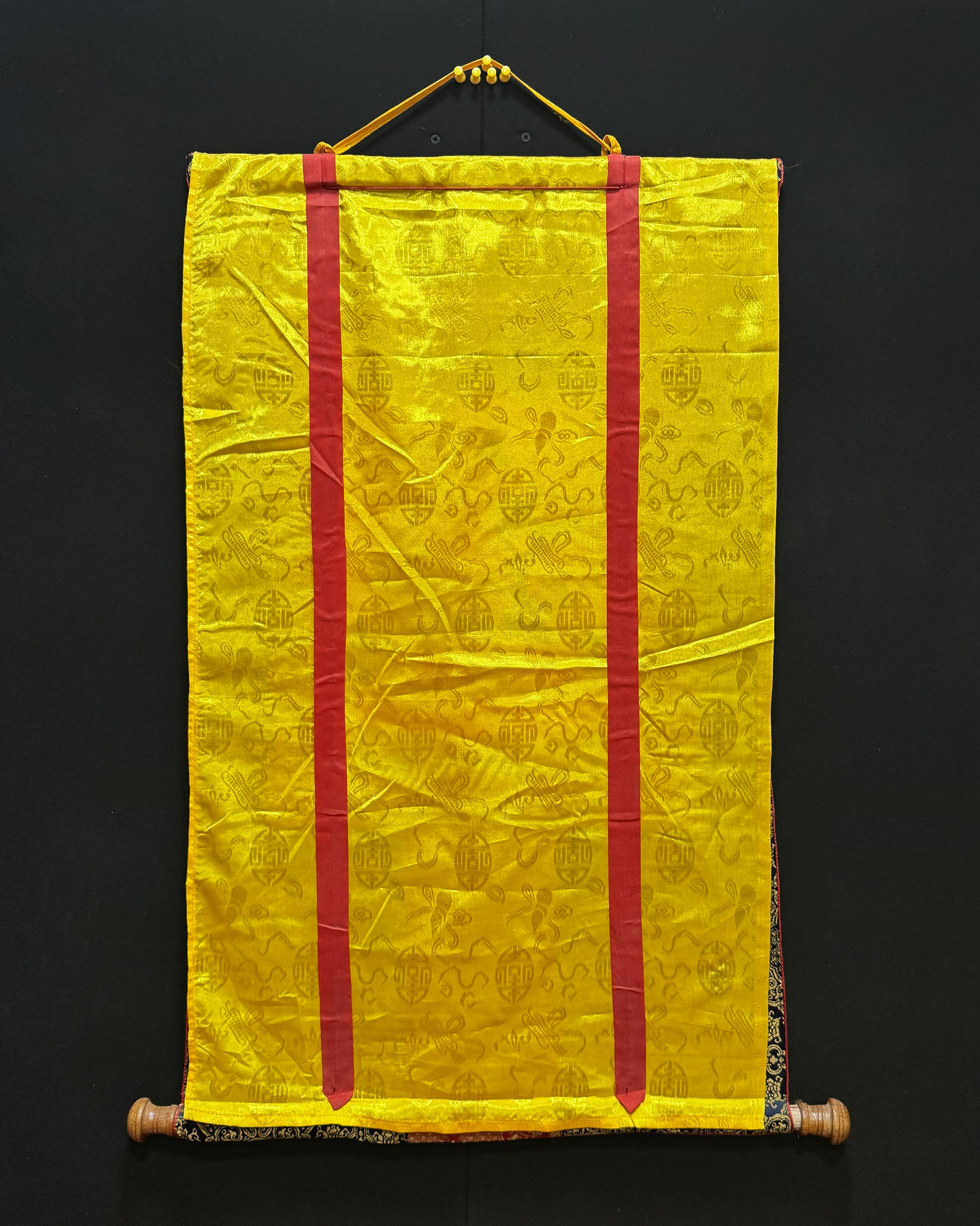 Manjushri Thangka With Brocade | Enlightened Protector of Knowledge