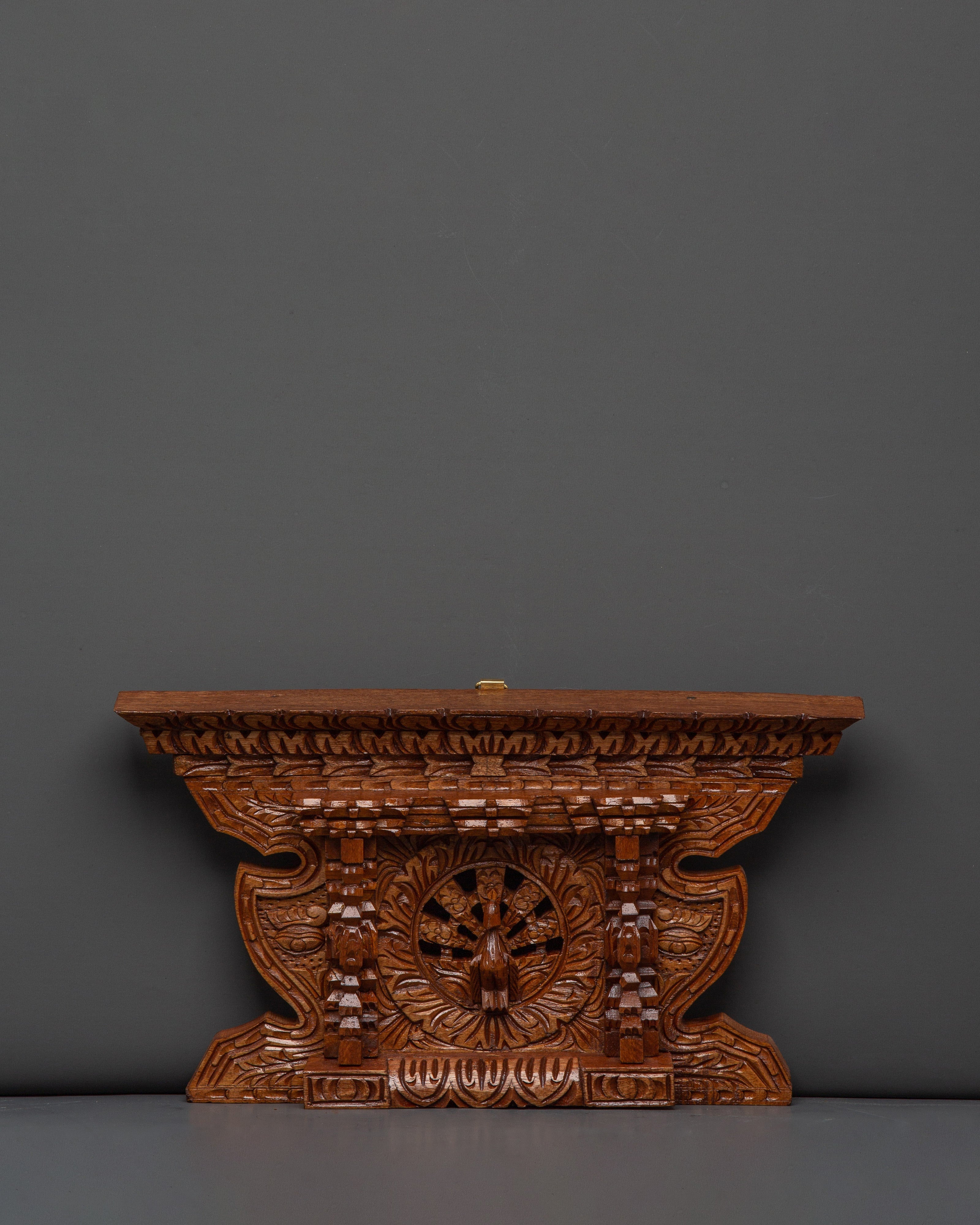 Wooden Hand Carved Peacock Wall Hanging
