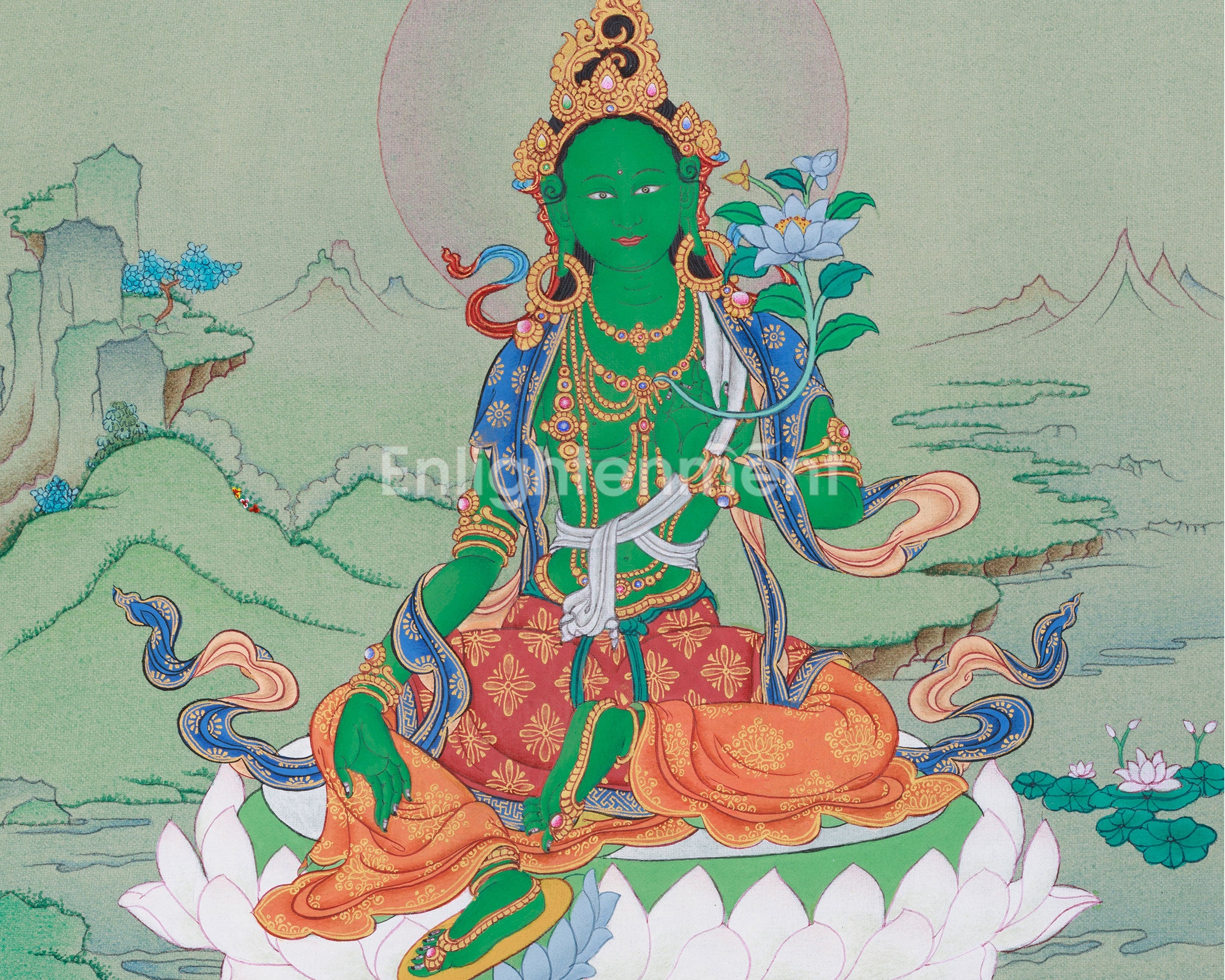 Traditional Handmade Goddess Green Tara | Mother of All Buddhas