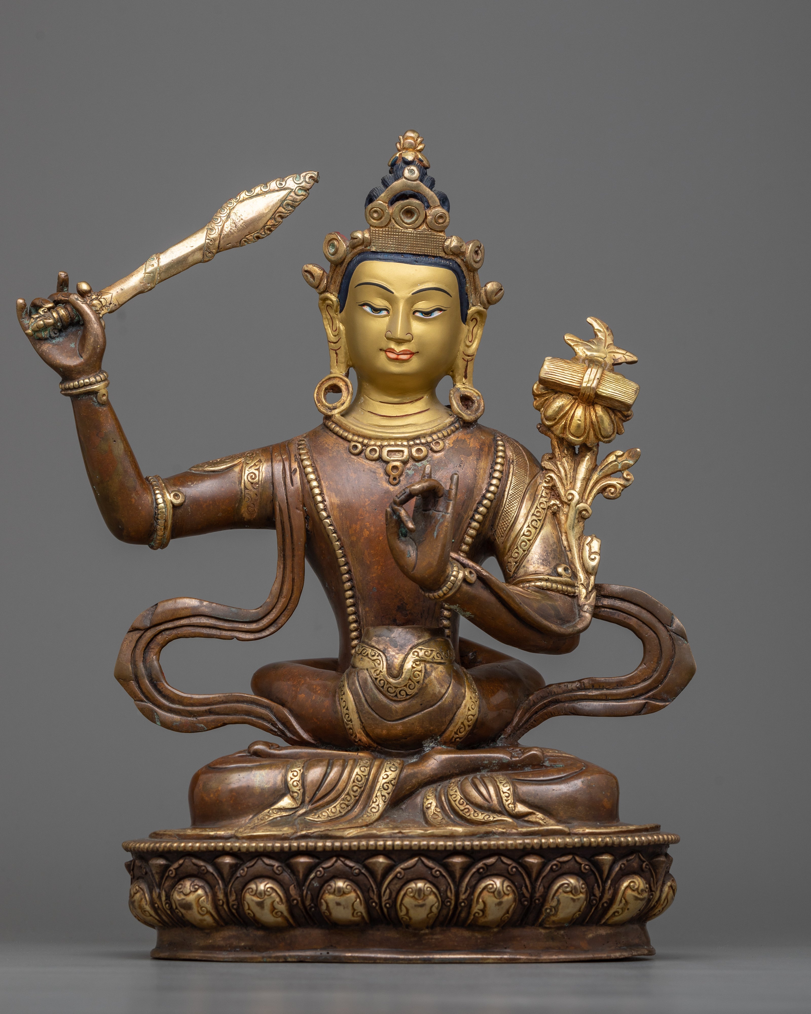 manjushri-with-consort-statue