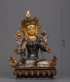 Small White Tara Statue | Serenity and Compassion