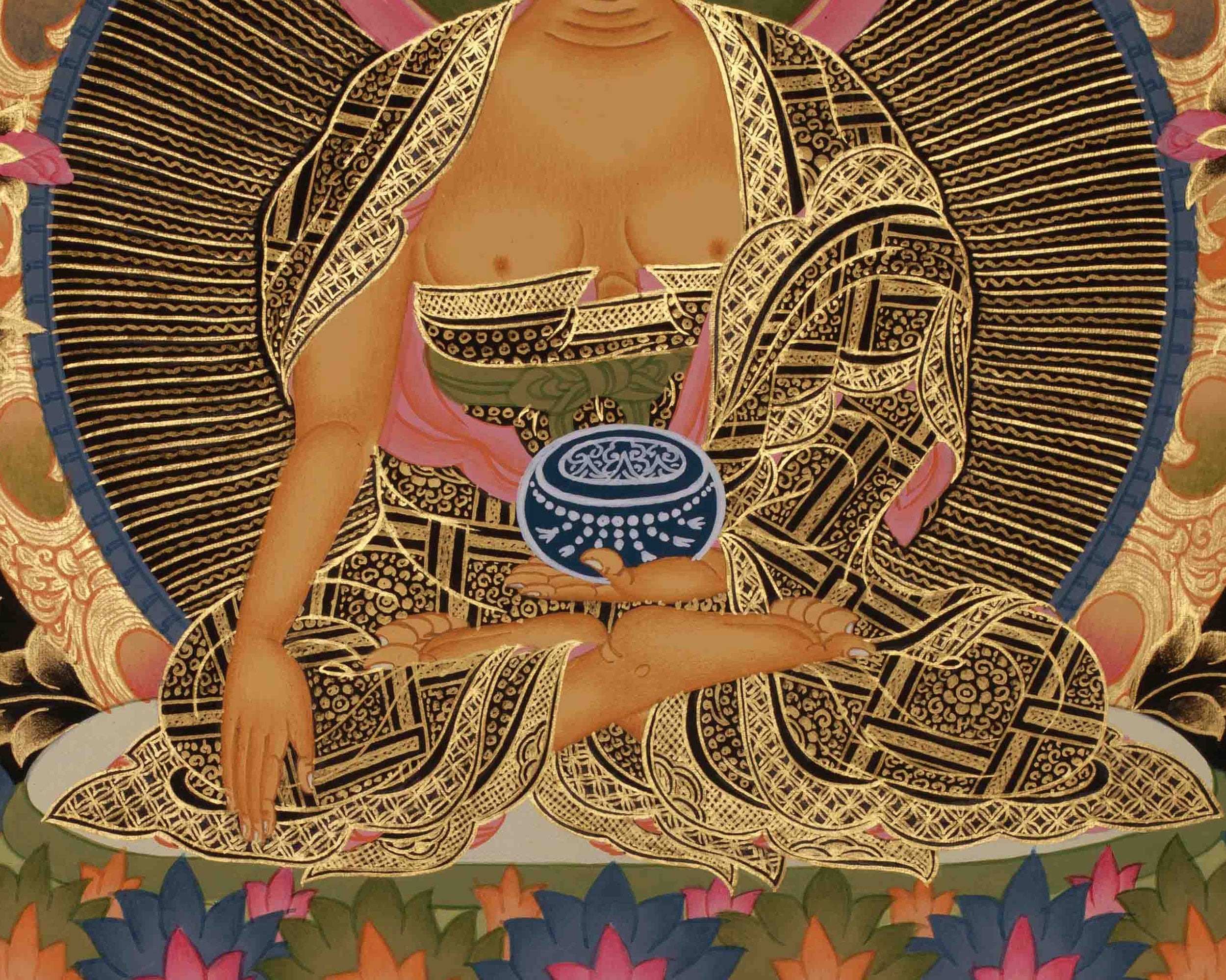 Tibetan Buddhist Shakyamuni Artwork | Historical Buddha | Siddhartha Gautama