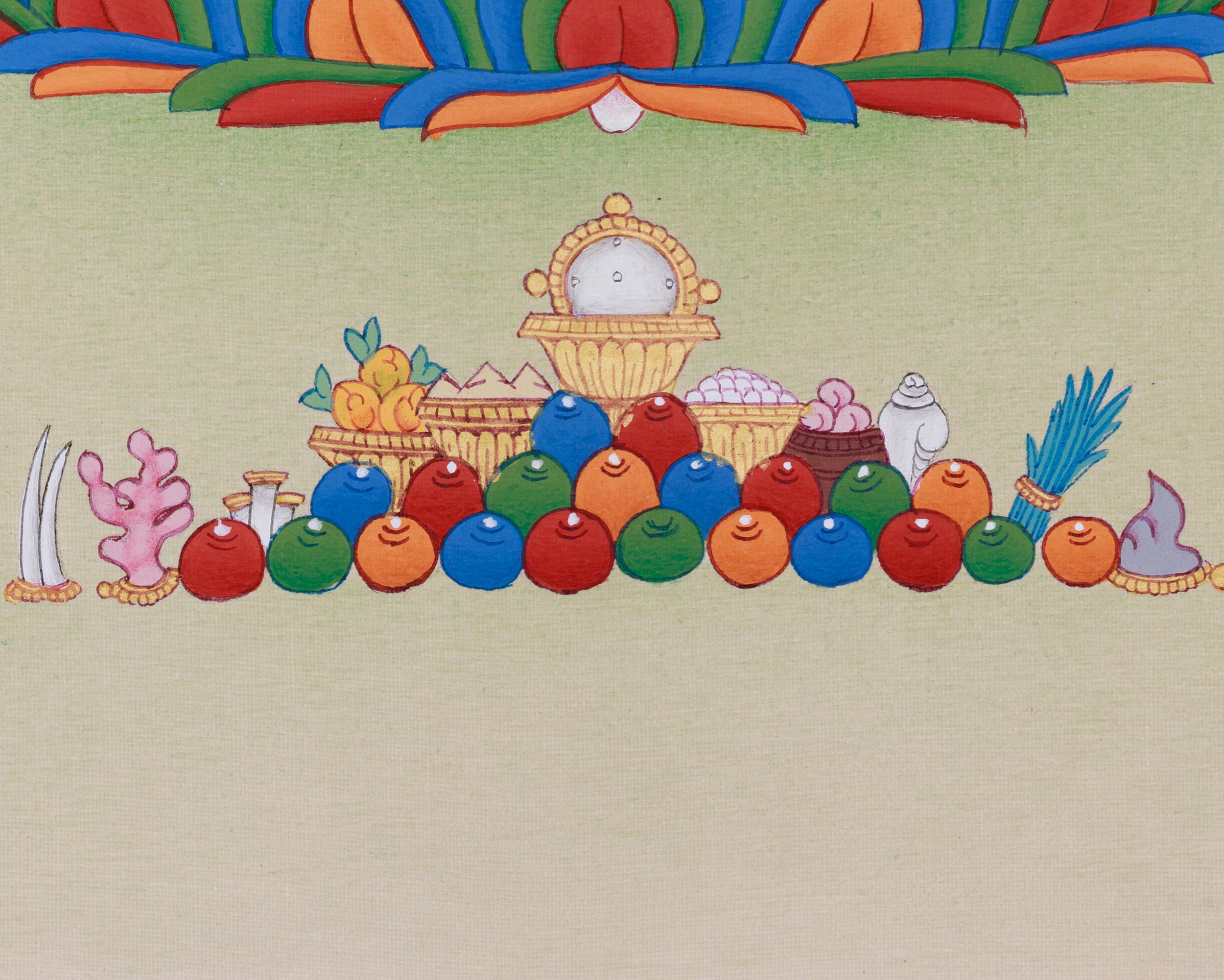 Thangka of Vajrasattva with Consort | The Buddha of Purification and Compassion