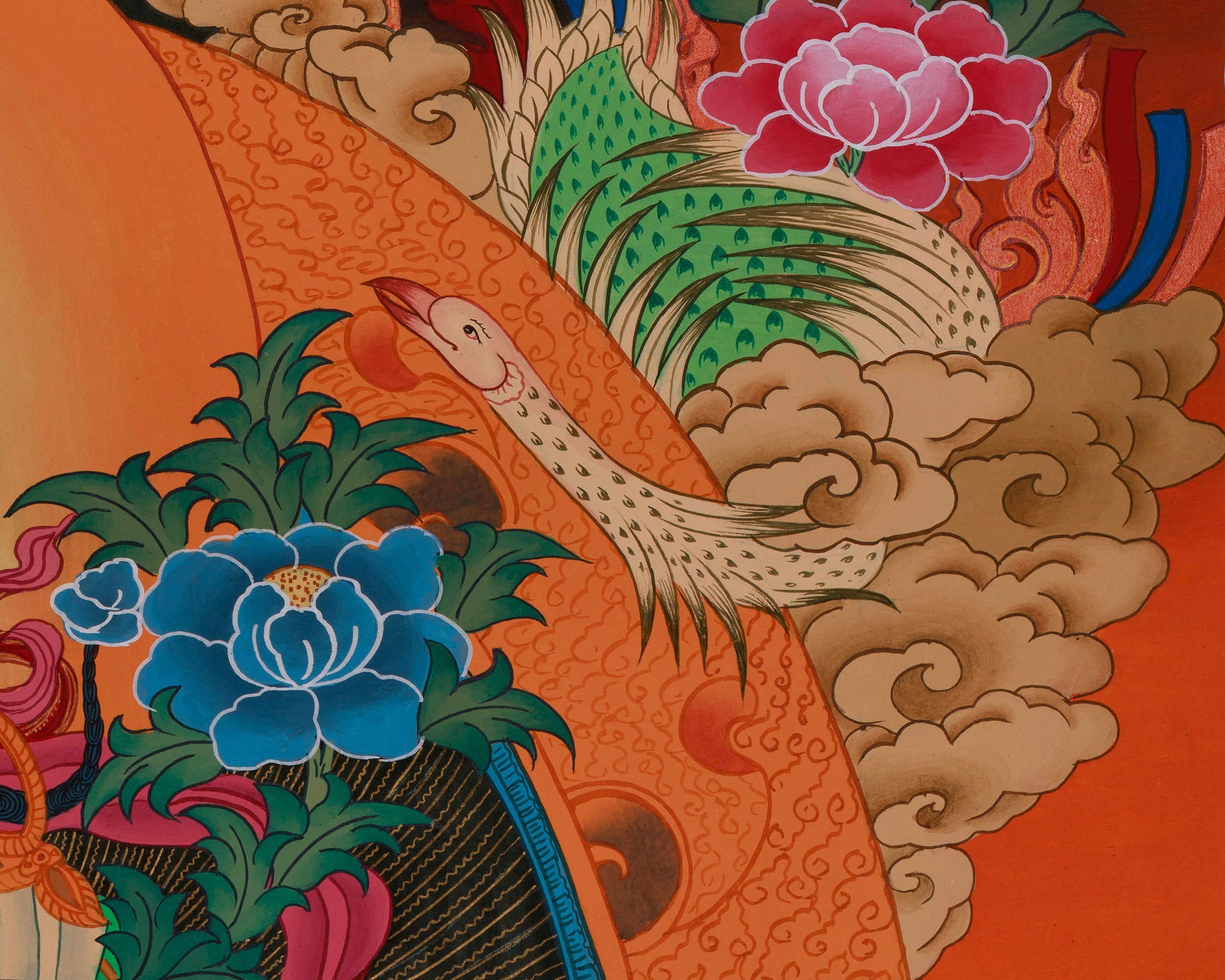 Spiritual Thangka Of Green Tara | Peace And Healing Art | Meditation Altar