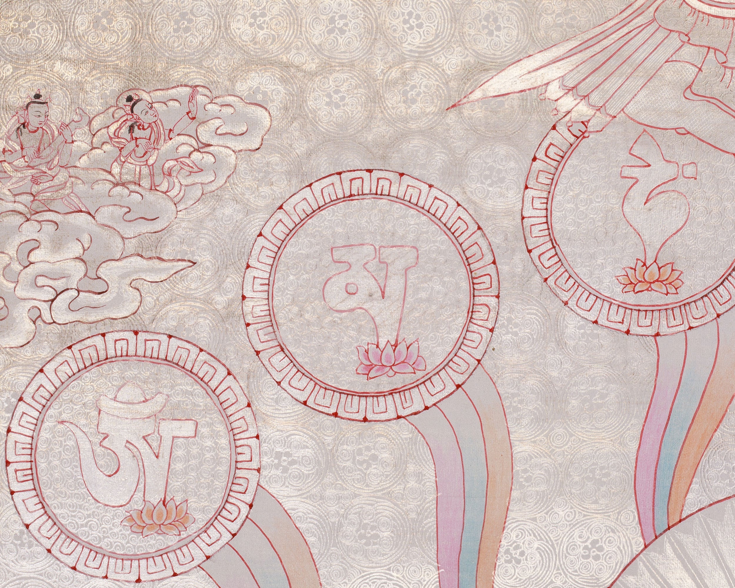 Spiritual Four-Armed Chenrezig Thangka | Avalokiteshvara Art | Meditation Altar