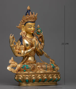 4 arm chenrezi-sculpture