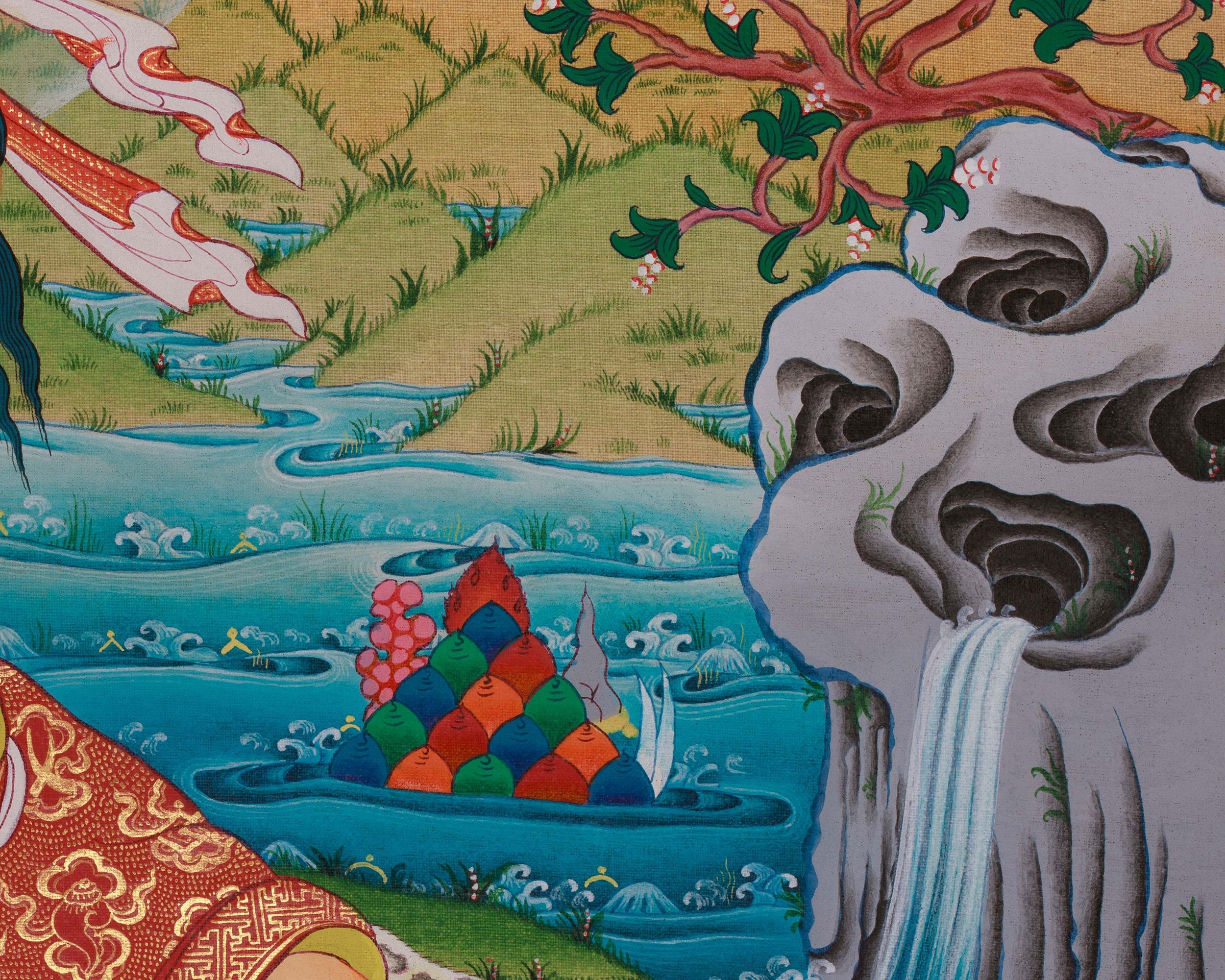 Mahasiddha Naropa Thangka | Vajrayana Buddhist Master Artwork