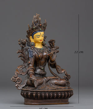 Statue of White Tara: Tibetan Healing Goddess