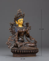 Statue of White Tara: Tibetan Healing Goddess