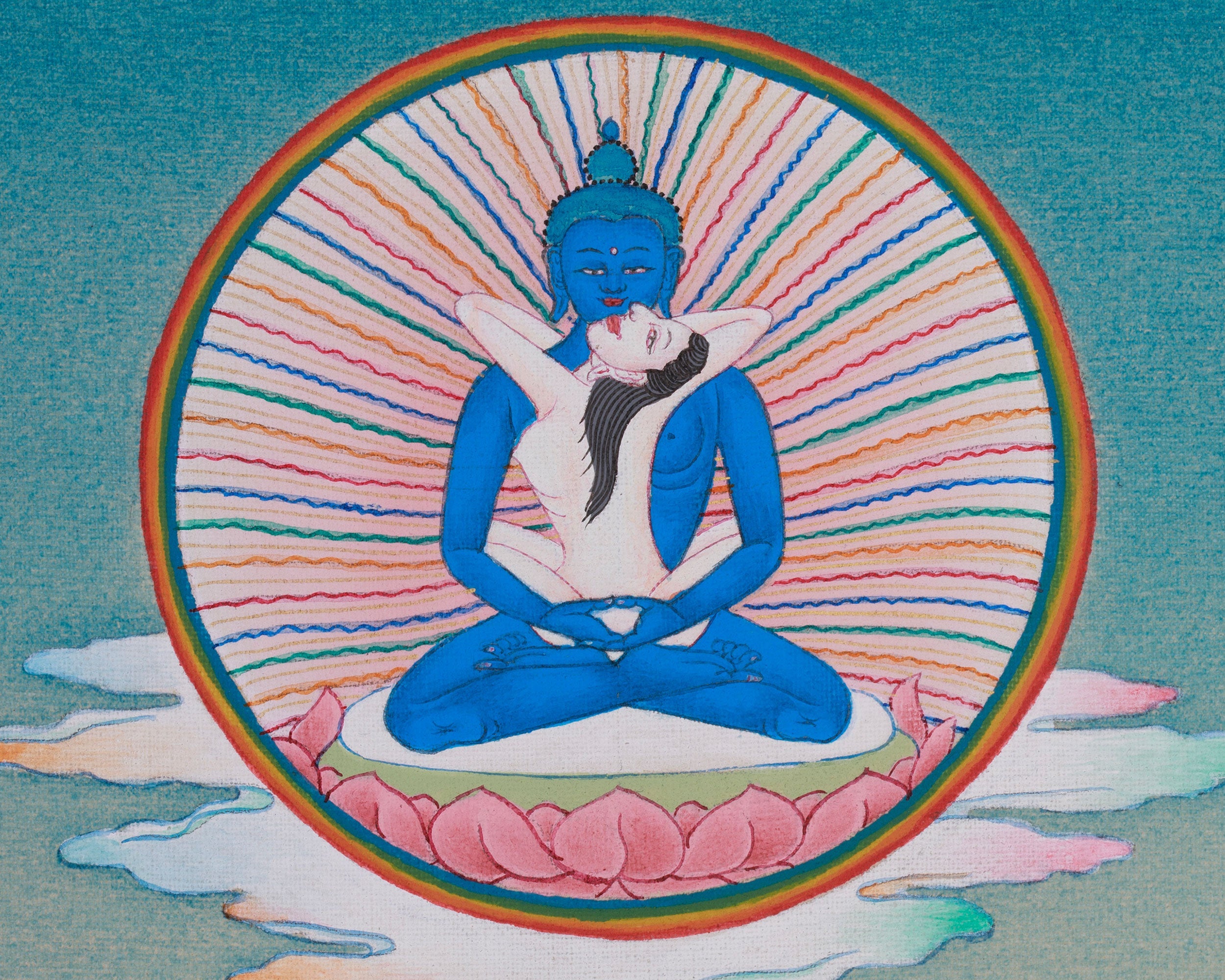 Guru Padmasambhava Art | Tibetan Buddhist Thangka Painting for Vajrayana Altar