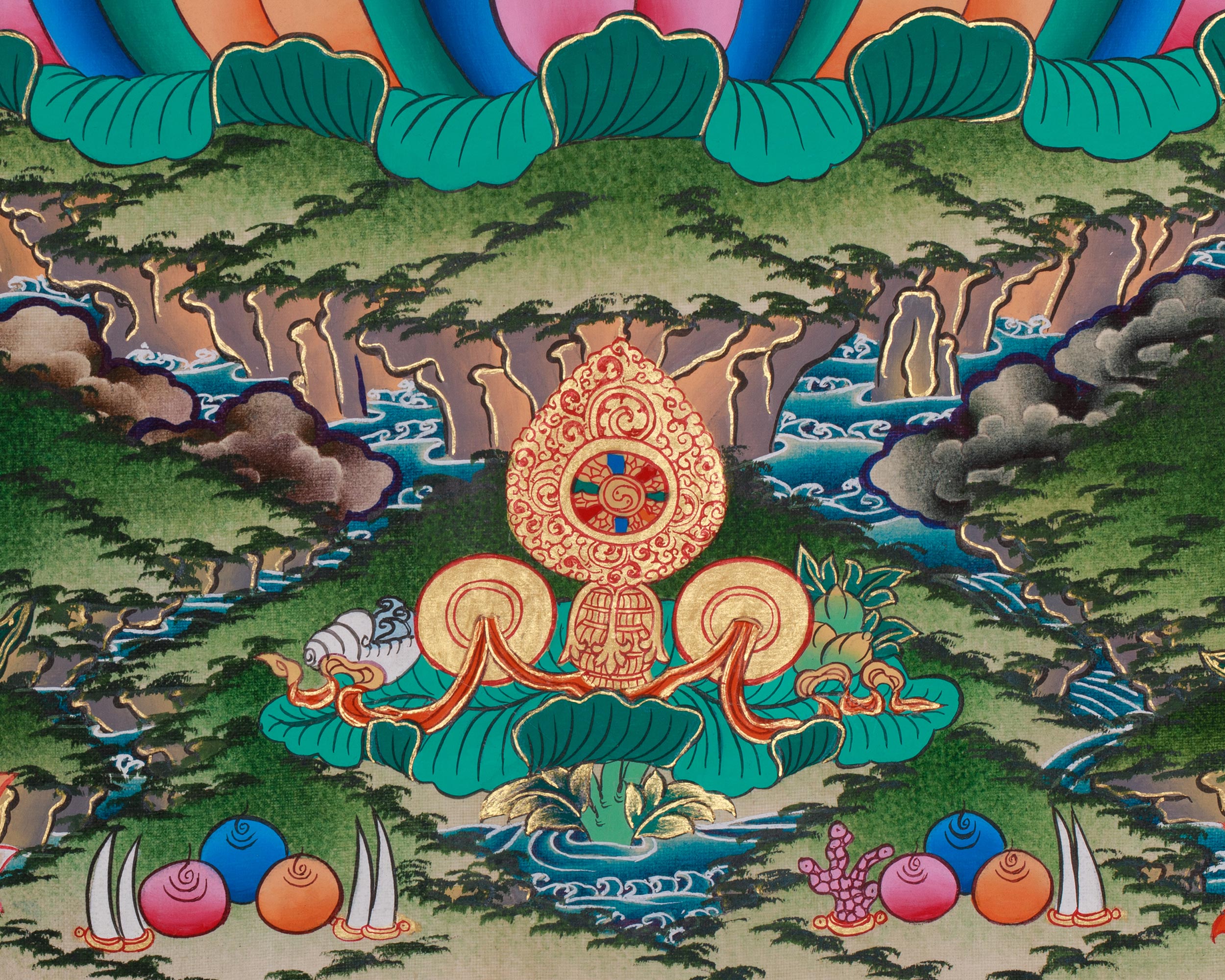 Sita Tara Healing Deity Thangka | A Revered Female Buddha | Seven-Eyed Goddess