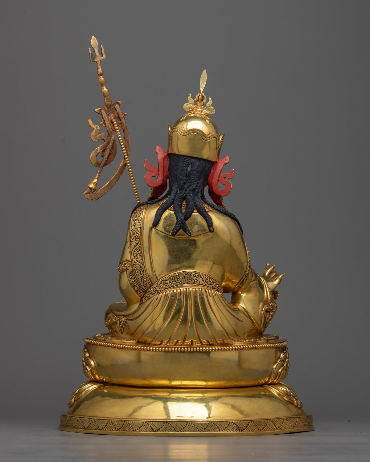 Vajra Guru Rinpoche Figure | Transcendent Mastery: Hand-Carved Gemstone