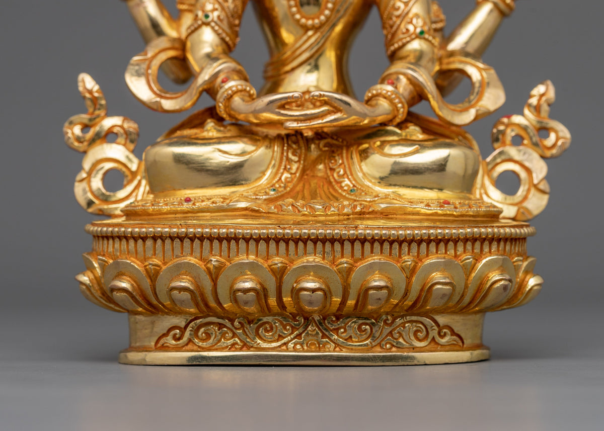 24K Gold Gilded Prajnaparamita Figurine | The Mother of Transcendent Wisdom