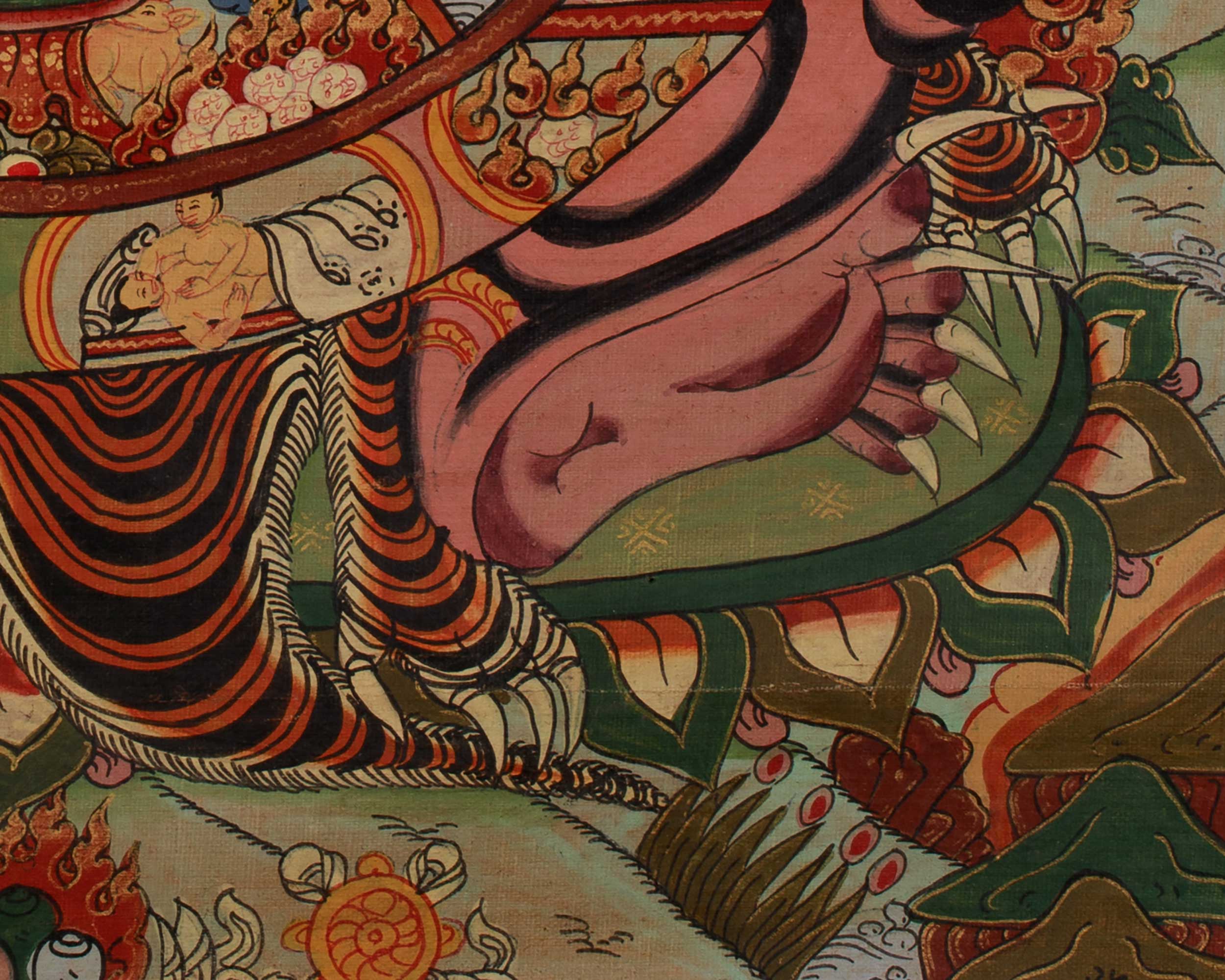 Tibetan Bhavachakra Art | Buddhist Wheel of Life Thangka | Teaching on Samsara