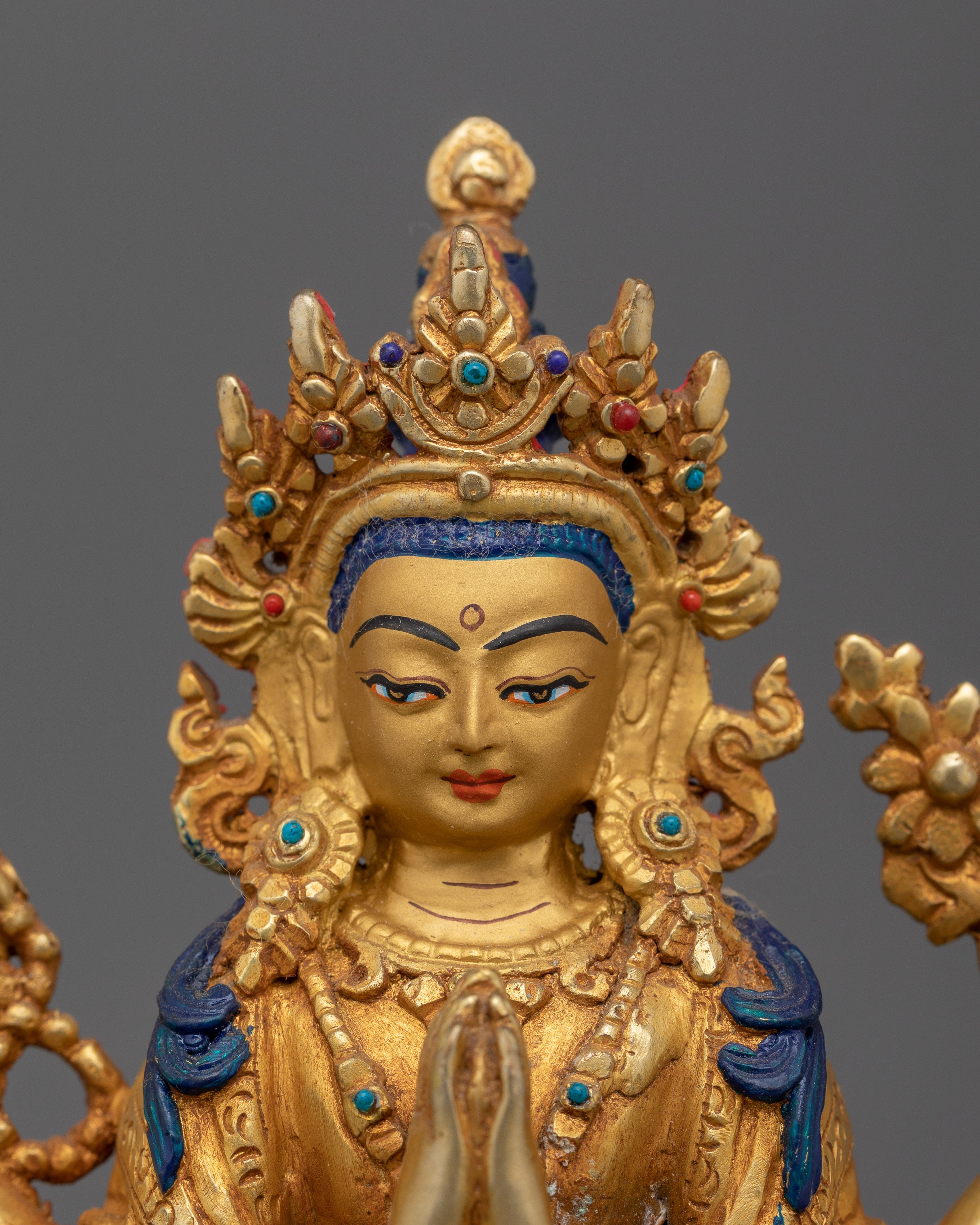 A Lord Who Gazes Down With Compassion Chenresig Statue | Representing his Ability to Grant the Ultimate Happiness