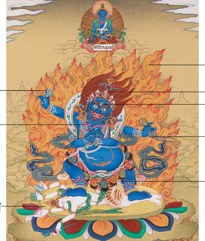 Sacred Vajrapani Butadamara Thangka | Bodhisattva of Protection and Strength