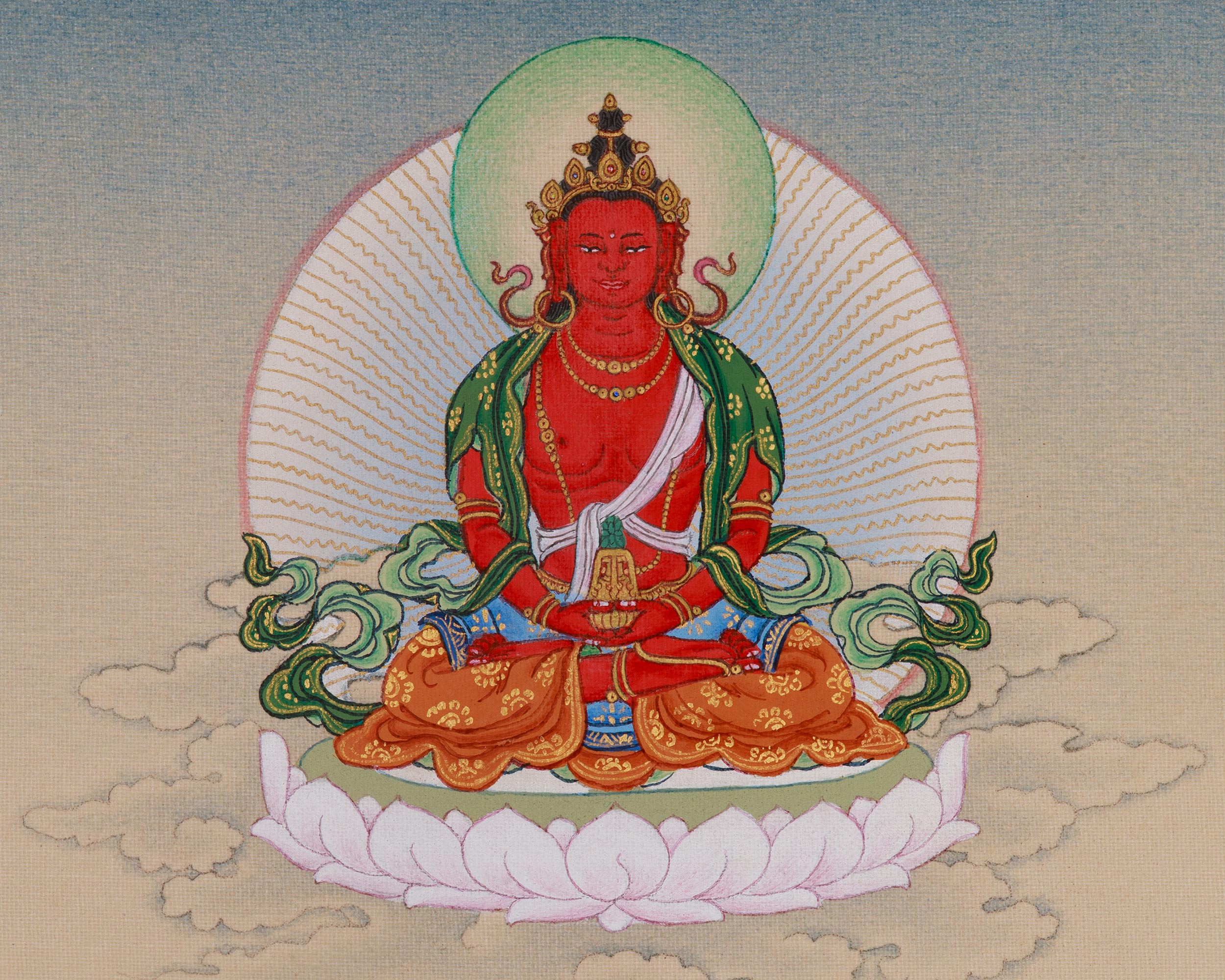 White Tara Tibetan Art | Compassion Goddess | Seven Eyed Goddess